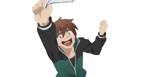 A Man In A Black And Green Jacket Is Holding A White Object In His Hand . Sticker