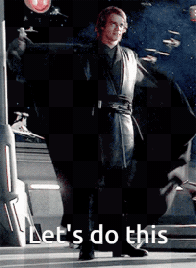 A Man In A Black Cape Is Standing In Front Of A Sign That Says " Let 'S Do This " GIF