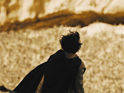 A Man In A Black Cape Stands In Front Of A Crowd GIF