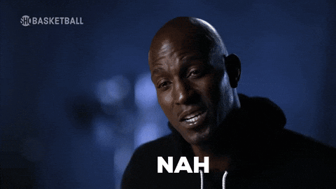A Man In A Black Hoodie Says Nah In White Letters GIF