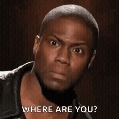 A Man In A Black Jacket Is Asking Where Are You . GIF