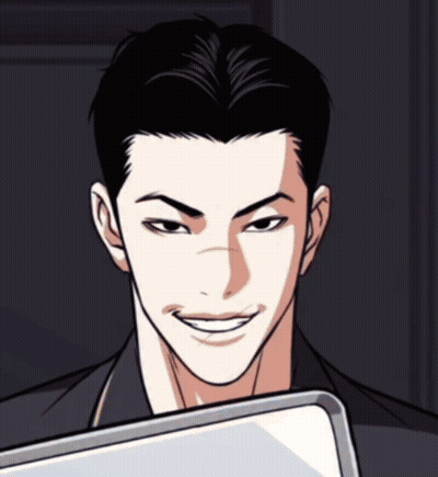 A Man In A Black Jacket Is Smiling And Holding A White Board GIF