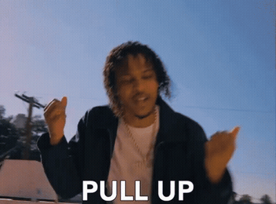 A Man In A Black Jacket Says Pull Up In A Blurry Photo GIF