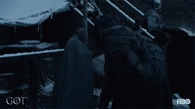 A Man In A Black Jacket With The Word Got On The Bottom Right GIF