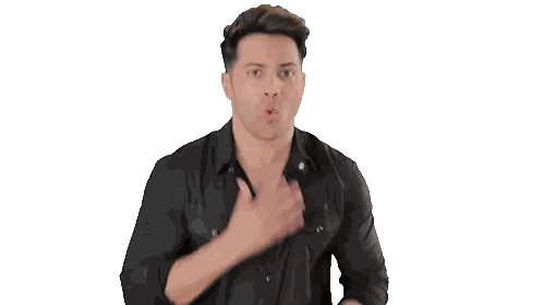 A Man In A Black Shirt Is Blowing A Kiss With His Hand Sticker