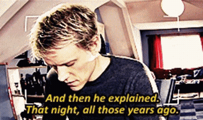 A Man In A Black Shirt Says " And Then He Explained " GIF