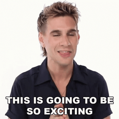 A Man In A Black Shirt Says This Is Going To Be So Exciting . GIF
