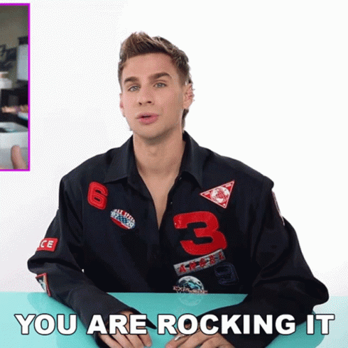 A Man In A Black Shirt With The Number 3 On It GIF