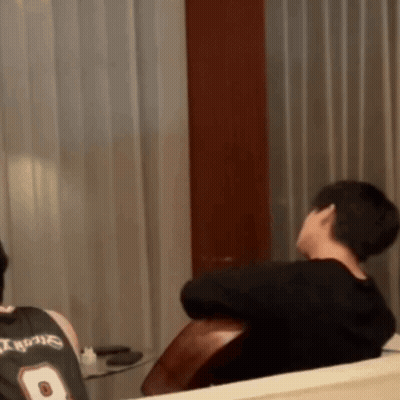 A Man In A Black Shirt With The Number 9 On It GIF