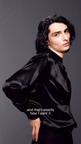 A Man In A Black Shirt With The Words " And That 'S Exactly How I Want It " Below Him GIF