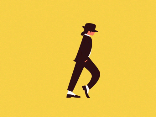 Black Suit Man Walking In Hat GIF