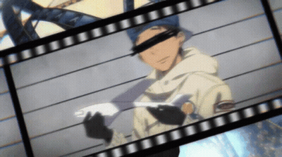 A Man In A Blue Hat Is Holding A Piece Of Paper In His Hand GIF