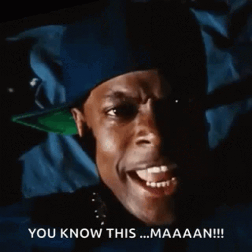 A Man In A Blue Hat Is Making A Funny Face And Says `` You Know This , Maaaan ! '' GIF