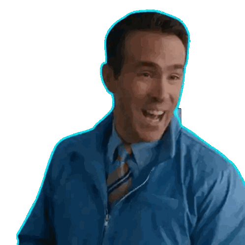 A Man In A Blue Jacket And Tie Is Laughing Sticker