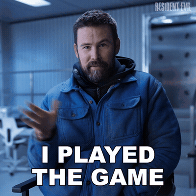 A Man In A Blue Jacket Is Saying I Played The Game GIF