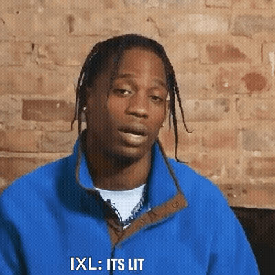 A Man In A Blue Jacket Says Ixl : It 'S Lit GIF