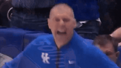 A Man In A Blue Jacket With The Letter K On It GIF