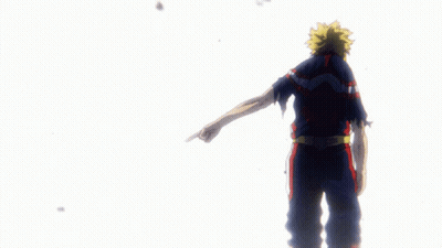 A Man In A Blue Red And White Uniform Is Pointing GIF