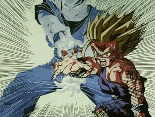A Man In A Blue Shirt Is Fighting Another Man In A Blue Shirt . GIF