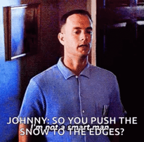 A Man In A Blue Shirt Is Talking To Another Man In A Blue Shirt . GIF