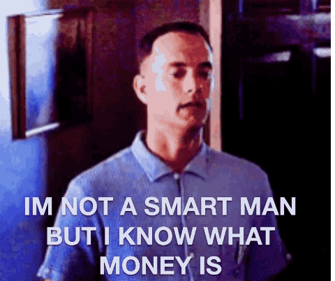 A Man In A Blue Shirt Says Im Not A Smart Man GIF