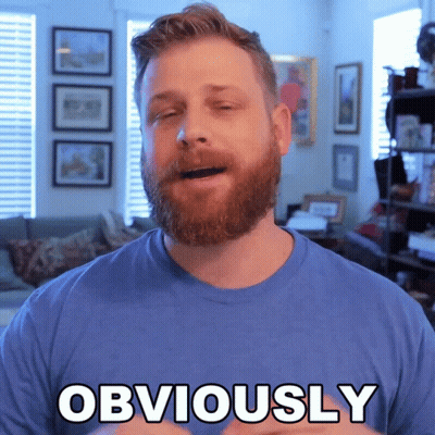 A Man In A Blue Shirt Says Obviously GIF