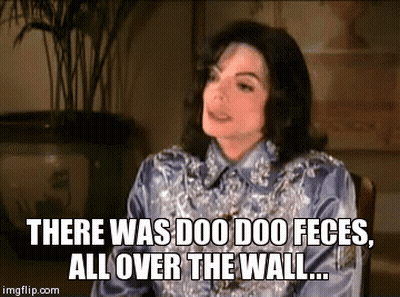 A Man In A Blue Shirt Says There Was Doo Doo Feces All Over The Wall .. GIF