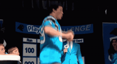 A Man In A Blue Shirt With The Number 3 On It GIF