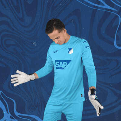 A Man In A Blue Shirt With The Word Sap On The Front GIF