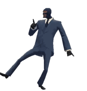 A Man In A Blue Suit And Mask Is Pointing Sticker