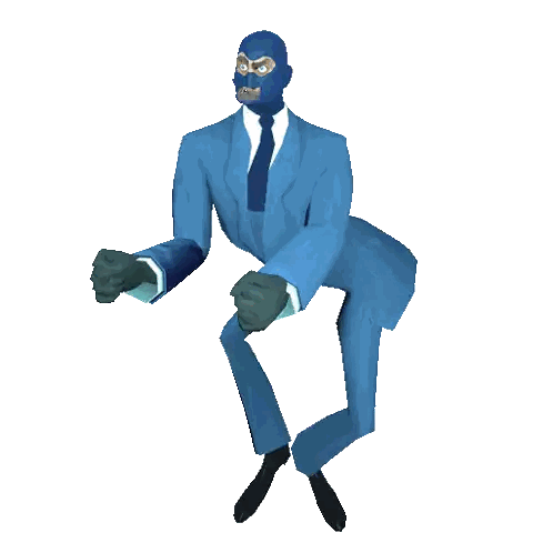 A Man In A Blue Suit And Tie With A Blue Mask On His Face Sticker