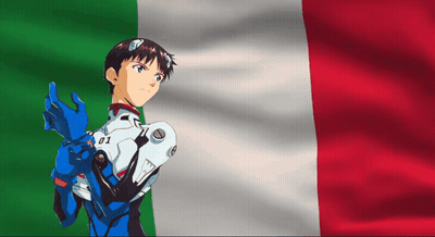 A Man In A Blue Suit With The Number 01 On His Chest GIF