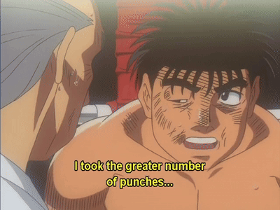 A Man In A Boxing Ring Says " I Took The Greater Number Of Punches ... " GIF