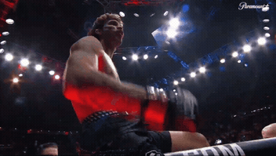 A Man In A Boxing Ring With Paramount Written On The Bottom GIF