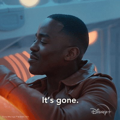 A Man In A Brown Jacket Says It 'S Gone In A Disney + Ad GIF