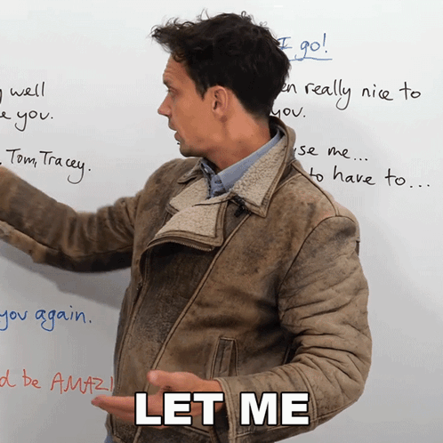 Leather Jacket Man Says Let Me GIF