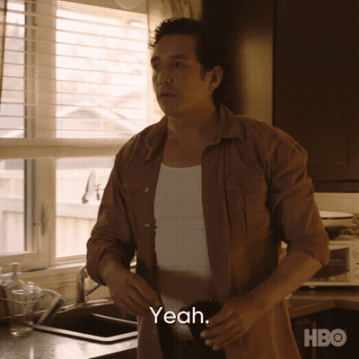 A Man In A Brown Shirt Says Yeah GIF