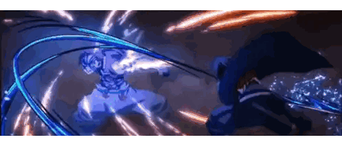 A Man In A Cape Is Fighting Another Man With A Sword In A Video Game . Sticker