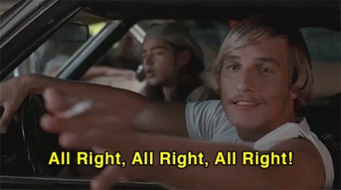 A Man In A Car Says All Right GIF