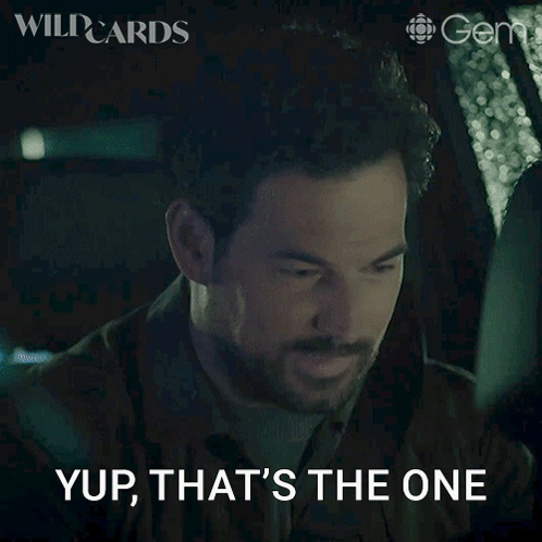A Man In A Car Says Yup That 'S The One On A Screen GIF