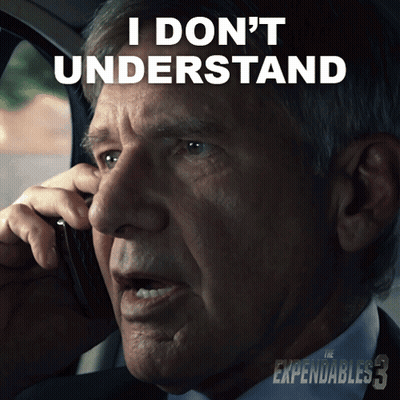 A Man In A Car Talking On A Cell Phone With The Words I Don 'T Understand Behind Him GIF