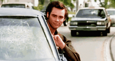 A Man In A Car With A Broken Windshield GIF