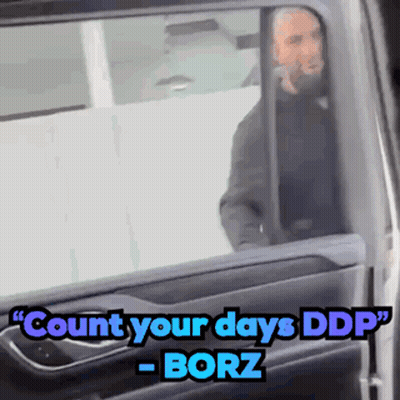 A Man In A Car With The Words Count Your Days Ddr - Borz GIF