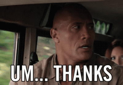 A Man In A Car With The Words Um Thanks On His Face GIF