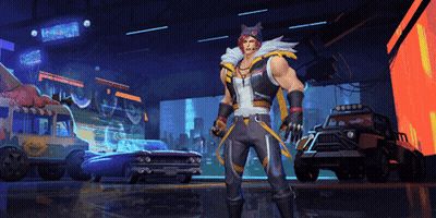 A Man In A Cat Hat Is Standing In A Garage With Cars GIF