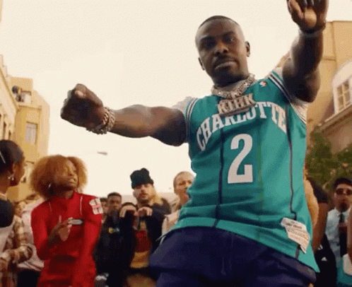 A Man In A Charlotte Jersey With The Number 2 GIF