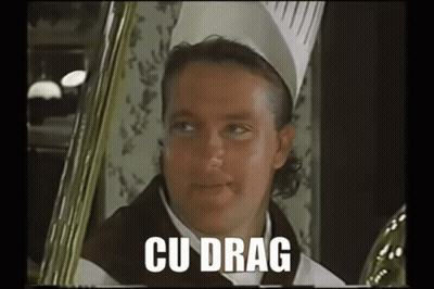 A Man In A Chef 'S Hat Says Cu Drag On The Screen GIF