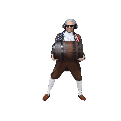 A Man In A Costume Is Wearing Headphones Sticker