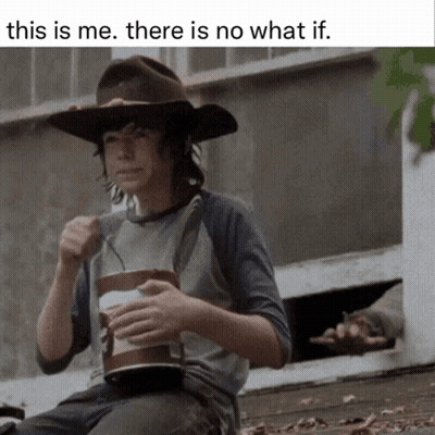 A Man In A Cowboy Hat Is Holding A Cup Of Coffee With The Caption " This Is Me There Is No What If " Above Him GIF
