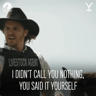 A Man In A Cowboy Hat Is Wearing A Livestock Agent Vest GIF